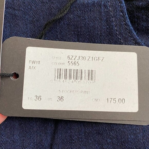 𝅺a/x Armani Exchange "Baggy" Dark Blue Jeans Sz 36 - Picture 5 of 12